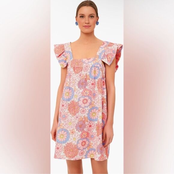 Tuckernuck x Cameran Eubanks Wimberly Folly Floral Hazel Linen Dress Size Large - Picture 2 of 16